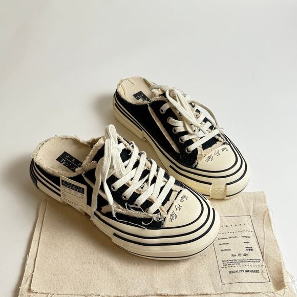 XVESSEL Size 7 G.O.P. SLIP ON SNEAKERS in BLACK